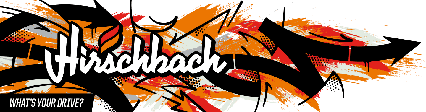 Hirschbach Logo with Graffiti Background